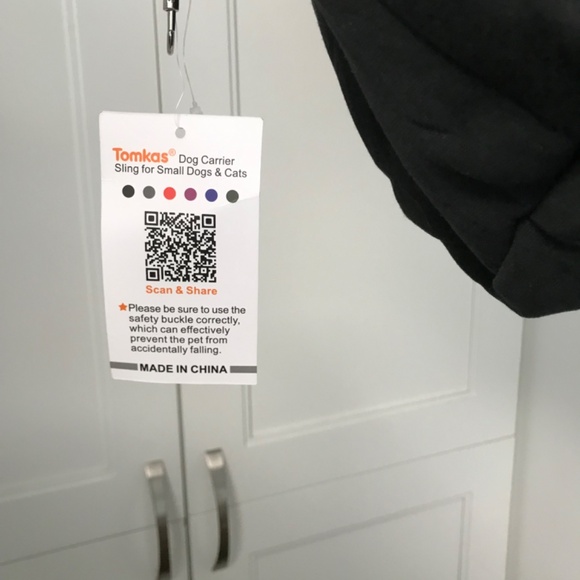 Tomkas Dog / Cat Sling Carrier Small Animal With Safety Leash Black NWT - Picture 9 of 10